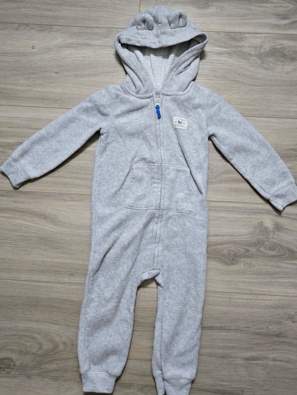 Carters Fleece Lined Raccoon Jumpsuit